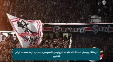 الزمالك يرسل استغاثة عاجلة للرئيس السيسي بسبب أزمة سحب أرض أكتوبر
